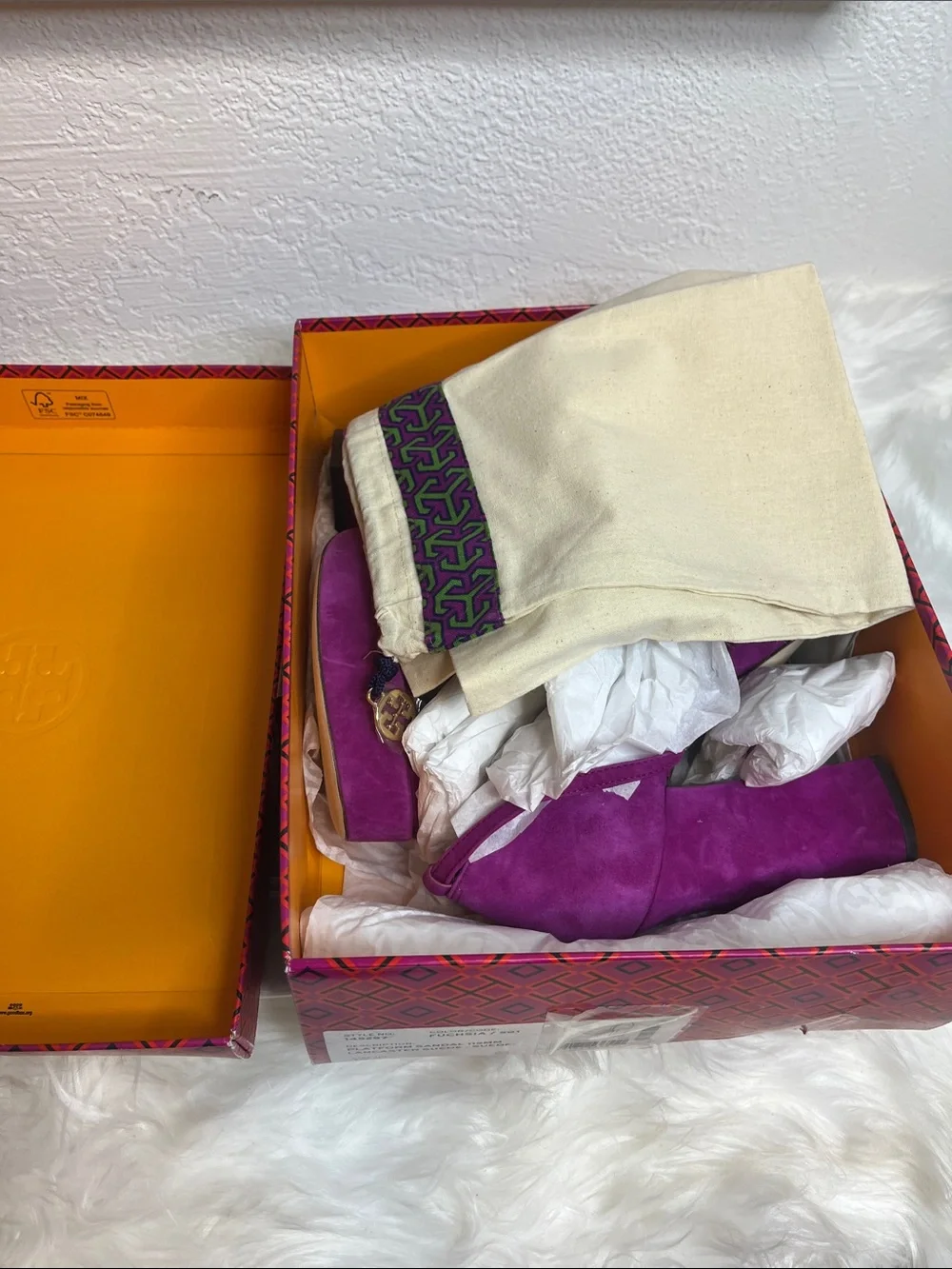 Tory Burch Fuchsia Suede Platform Block Heel Sandals
